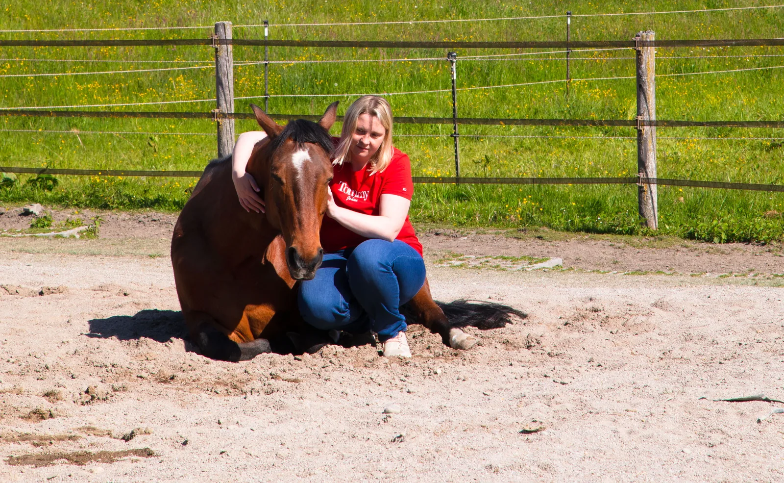 Saskia mit Teddy